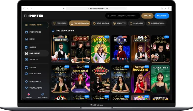 Mr Punter Live Casino Tables