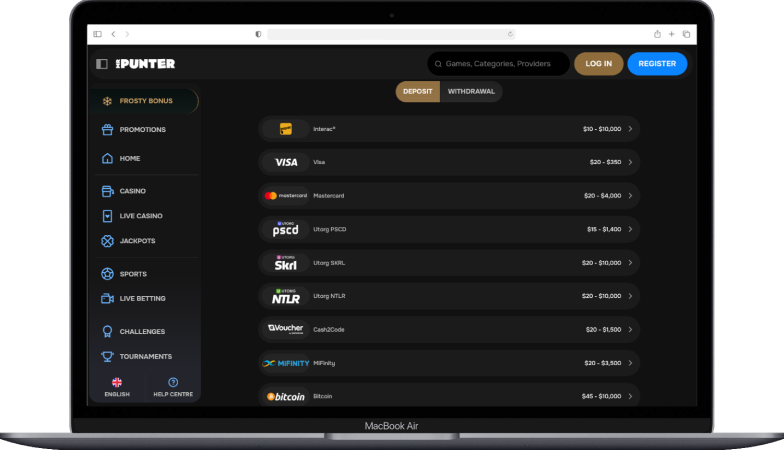 Mr Punter Payment Methods