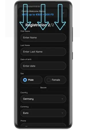 Enter your personal details to activate the MrPunter casino bonus