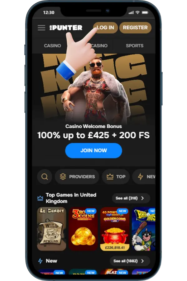 Mr Punter Casino website-Login